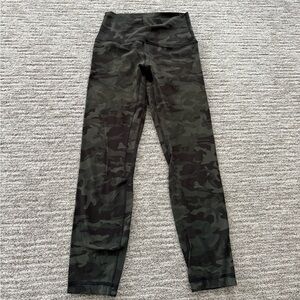 LULULEMON ALIGN LEGGINGS green camo size 6